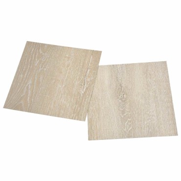 vidaXL Πλάκες Δαπέδου Μπεζ 5,11 τ.μ. 55 τμχ. PVC
