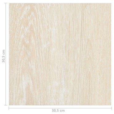 vidaXL Πλάκες Δαπέδου Λευκό και Μπεζ 5,11 τ.μ. 55 τμχ. PVC