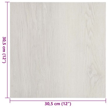 vidaXL Πλάκες Δαπέδου Ανοιχτό μπεζ. 5,11 τ.μ. 55 τμχ. PVC