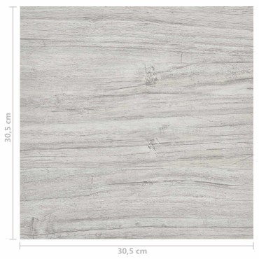 vidaXL Πλάκες Δαπέδου Γκρι και Ξύλο 5,11 τ.μ. 55 τεμ. PVC