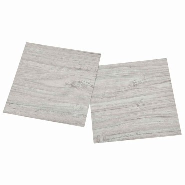 vidaXL Πλάκες Δαπέδου Γκρι και Ξύλο 5,11 τ.μ. 55 τεμ. PVC