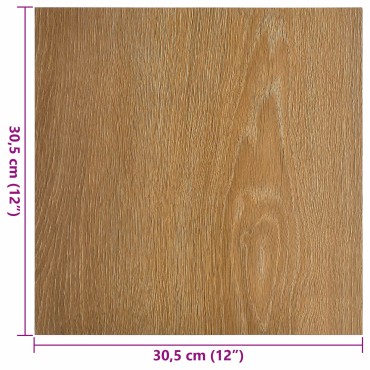 vidaXL Πλάκες Δαπέδου Καφέ 5,11 τ.μ. 55 τμχ. PVC