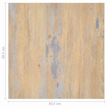 vidaXL Πλάκες Δαπέδου Καφέ και Γκρίζο 5,11 τ.μ. 55 τμχ. PVC