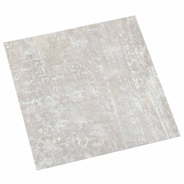 vidaXL Πλάκες Δαπέδου Λευκό και Ξύλο 5,11 τ.μ. 55 τμχ. PVC