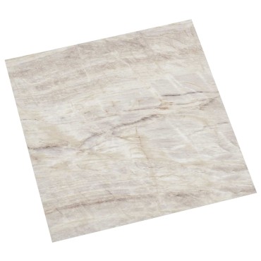 vidaXL Πλάκες Δαπέδου Καφέ και μπεζ 5,11 τ.μ. 55 τμχ. PVC