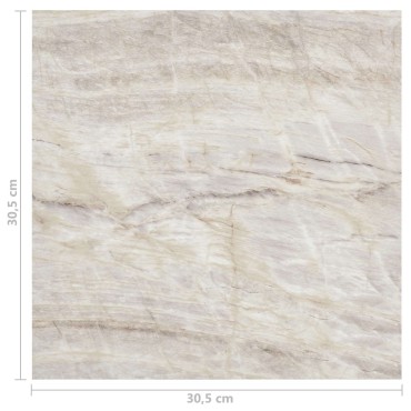 vidaXL Πλάκες Δαπέδου Καφέ και μπεζ 5,11 τ.μ. 55 τμχ. PVC