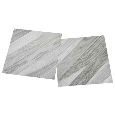 vidaXL Πλάκες Δαπέδου Γκρι 5,11 τ.μ. 55 τμχ. PVC