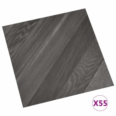 vidaXL Πλάκες Δαπέδου Γκρι 5,11 τ.μ. 55 τμχ. PVC