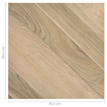 vidaXL Πλάκες Δαπέδου Καφέ 5,11 τ.μ. 55 τμχ. PVC