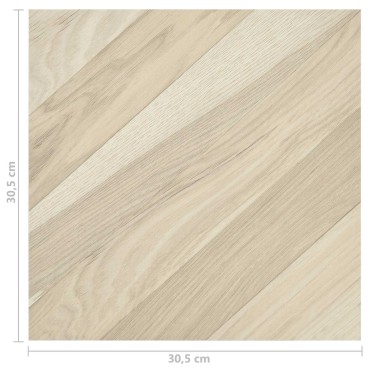 vidaXL Πλάκες Δαπέδου Μπεζ 5,11 τ.μ. 55 τμχ. PVC