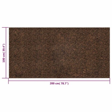 vidaXL Ρολό Φελλού Καφέ 200 x 100 cm Φελλός και Καουτσούκ