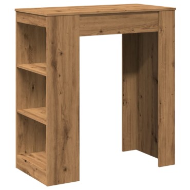 vidaXL Τραπέζι Μπαρ με Ράγες Δρυς 95x47x103,5cm Επεξεργ. Ξύλο 1 τεμ.