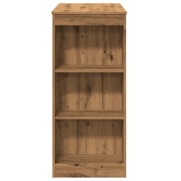 vidaXL Τραπέζι Μπαρ με Ράγες Δρυς 95x47x103,5cm Επεξεργ. Ξύλο 1 τεμ.