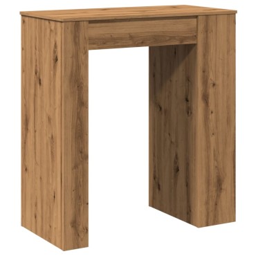 vidaXL Τραπέζι Μπαρ με Ράγες Δρυς 95x47x103,5cm Επεξεργ. Ξύλο 1 τεμ.