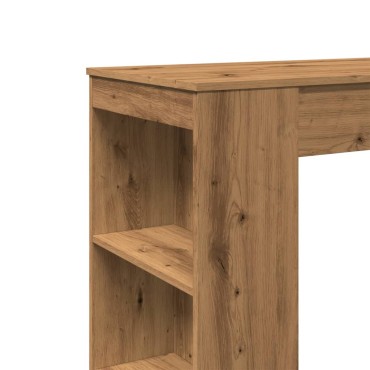 vidaXL Τραπέζι Μπαρ με Ράγες Δρυς 95x47x103,5cm Επεξεργ. Ξύλο 1 τεμ.