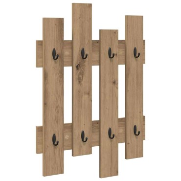 vidaXL Τοίχου Κρεμάστρα Επιτοίχιο Artisan Oak 60x3x82cm
