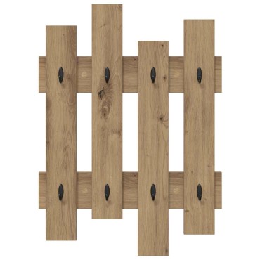 vidaXL Τοίχου Κρεμάστρα Επιτοίχιο Artisan Oak 60x3x82cm