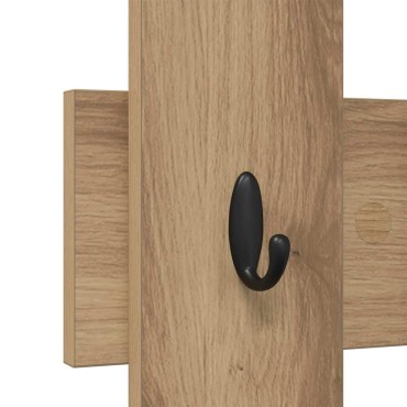 vidaXL Τοίχου Κρεμάστρα Επιτοίχιο Artisan Oak 60x3x82cm
