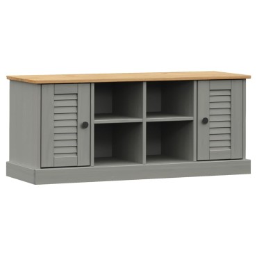 vidaXL Παπουτσοθήκη VIGO Γκρι 106x35x45cm από Μασίφ Ξύλο Πεύκου 1 τεμ.