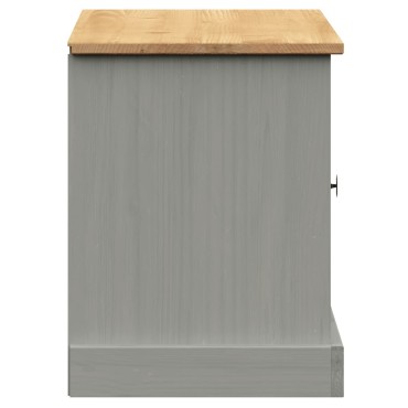 vidaXL Παπουτσοθήκη VIGO Γκρι 106x35x45cm από Μασίφ Ξύλο Πεύκου 1 τεμ.
