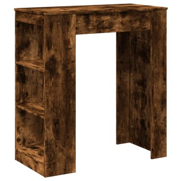 vidaXL Τραπέζι Μπαρ με Ράφια Δρυς 95x47x103,5cm Επεξεργ. Ξύλο 1 τεμ.