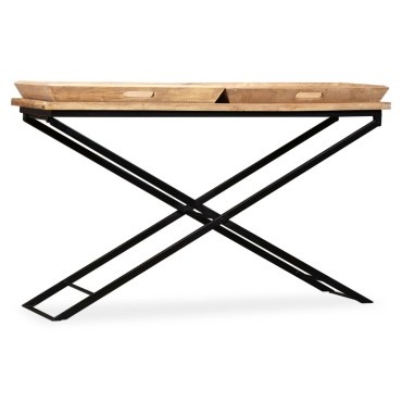 vidaXL Κονσόλα Τραπέζι 130x40x80cm από Μασίφ Ξύλο Μάνγκο