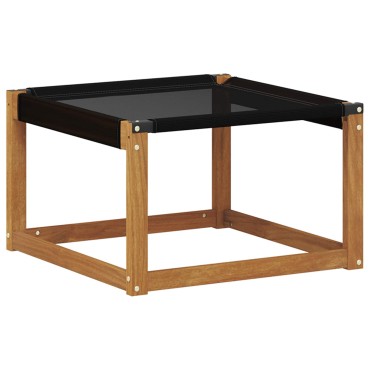 vidaXL Σειρά Καναπέ Εξωτερικού με μαξιλάρι 9 τεμ. Φυσικό και Μαύρο 59x59x37cm