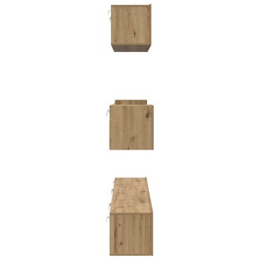 vidaXL Σετ επίπλου τηλεόρασης 7 τμχ. Artisan Oak Επεξεργασμένο Ξύλο