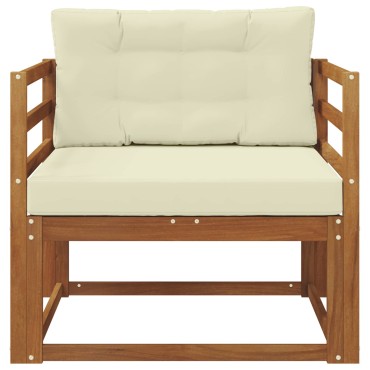 vidaXL Μεσαίος καναπές εξωτερικού χώρου Φυσικό