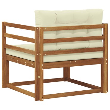 vidaXL Μεσαίος καναπές εξωτερικού χώρου Φυσικό