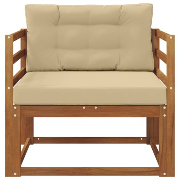 vidaXL Μεσαίος καναπές εξωτερικού χώρου Φυσικό