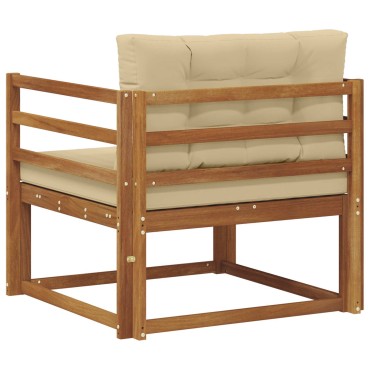 vidaXL Μεσαίος καναπές εξωτερικού χώρου Φυσικό