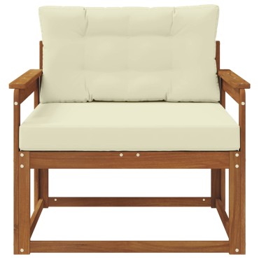 vidaXL Μεσαίος καναπές εξωτερικού χώρου Φυσικό