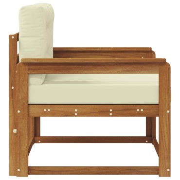 vidaXL Μεσαίος καναπές εξωτερικού χώρου Φυσικό