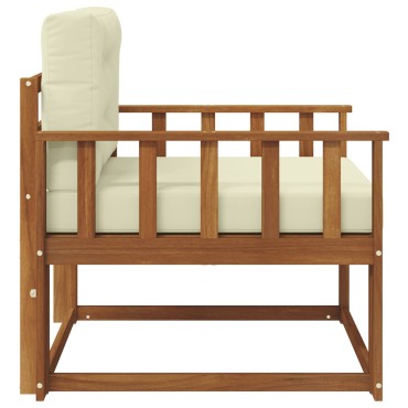 vidaXL Μεσαίος καναπές εξωτερικού χώρου Φυσικό