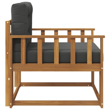 vidaXL Μεσαίος καναπές εξωτερικού χώρου Φυσικό