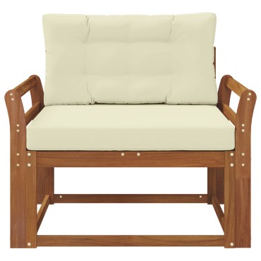 vidaXL Μεσαίος καναπές εξωτερικού χώρου Φυσικό