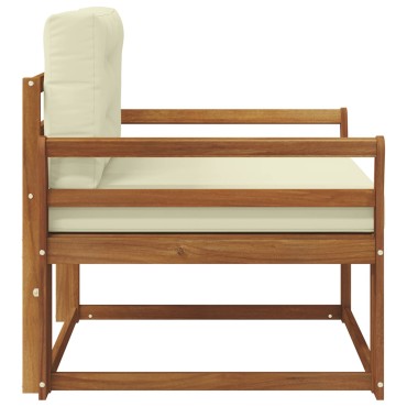 vidaXL Μεσαίος καναπές εξωτερικού χώρου Φυσικό