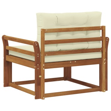 vidaXL Μεσαίος καναπές εξωτερικού χώρου Φυσικό