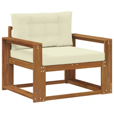 vidaXL Μεσαίος καναπές εξωτερικού χώρου Φυσικό