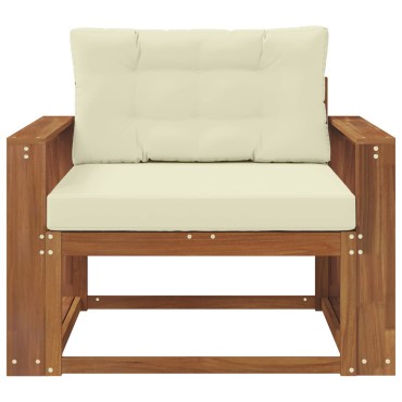 vidaXL Μεσαίος καναπές εξωτερικού χώρου Φυσικό