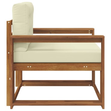 vidaXL Μεσαίος καναπές εξωτερικού χώρου Φυσικό