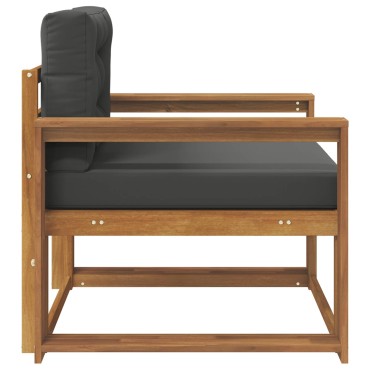 vidaXL Μεσαίος καναπές εξωτερικού χώρου Φυσικό