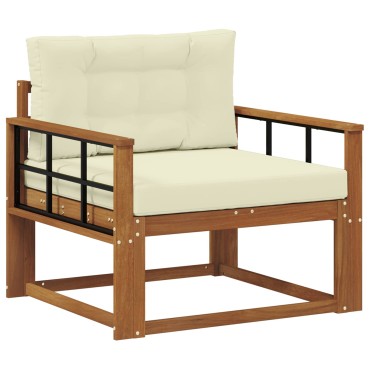 vidaXL Μεσαίος καναπές εξωτερικού χώρου Φυσικό