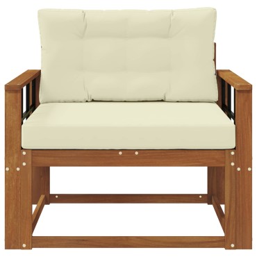 vidaXL Μεσαίος καναπές εξωτερικού χώρου Φυσικό