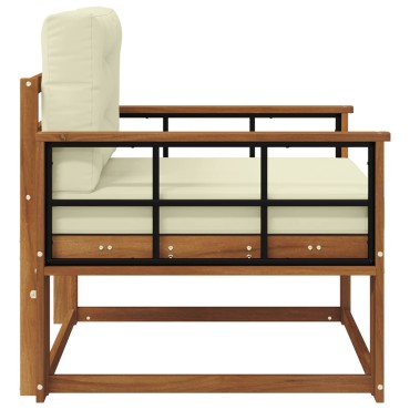 vidaXL Μεσαίος καναπές εξωτερικού χώρου Φυσικό