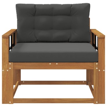 vidaXL Μεσαίος καναπές εξωτερικού χώρου Φυσικό