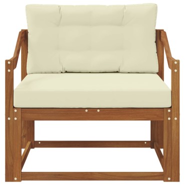 vidaXL Μεσαίος καναπές εξωτερικού χώρου Φυσικό