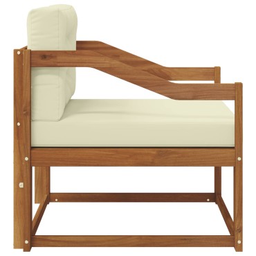 vidaXL Μεσαίος καναπές εξωτερικού χώρου Φυσικό