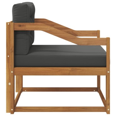 vidaXL Μεσαίος καναπές εξωτερικού χώρου Φυσικό